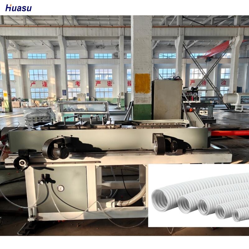 Ekstrüde Makinesi endüstriyel boru ekstrüsiyon uygulamaları için optimize HDPE PP PVC çift duvarlı dalgalanmış boru makinesi