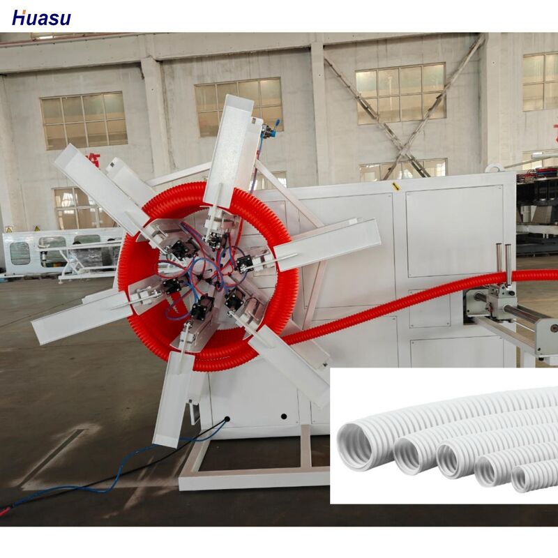 Siemens Schneider Main Electrics, boru üretim süreci için tasarlanmış dalgalanmış boru ekstrüzyon hattı ekstrüzyon makinesi