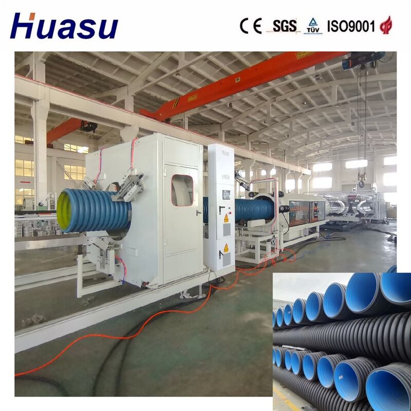 Yüksek Hızlı PE/PP/PVC/MPP Çift Duvar Oluklu Boru Ekstrüzyon Hattı