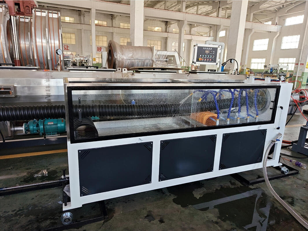 Tek duvarlı boru tipi Spiral boru ekstrüzyon hattı Yarım otomatik Tam otomatik seçenekler Örnek veya çizimle boru şekli