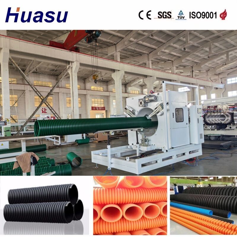 Yüksek üretkenlik için PLC Kontrollü Çift Duvarlı Dalgalanmış Boru Ekstrüzyon Hattı 32-1600mm Boru Diametresi