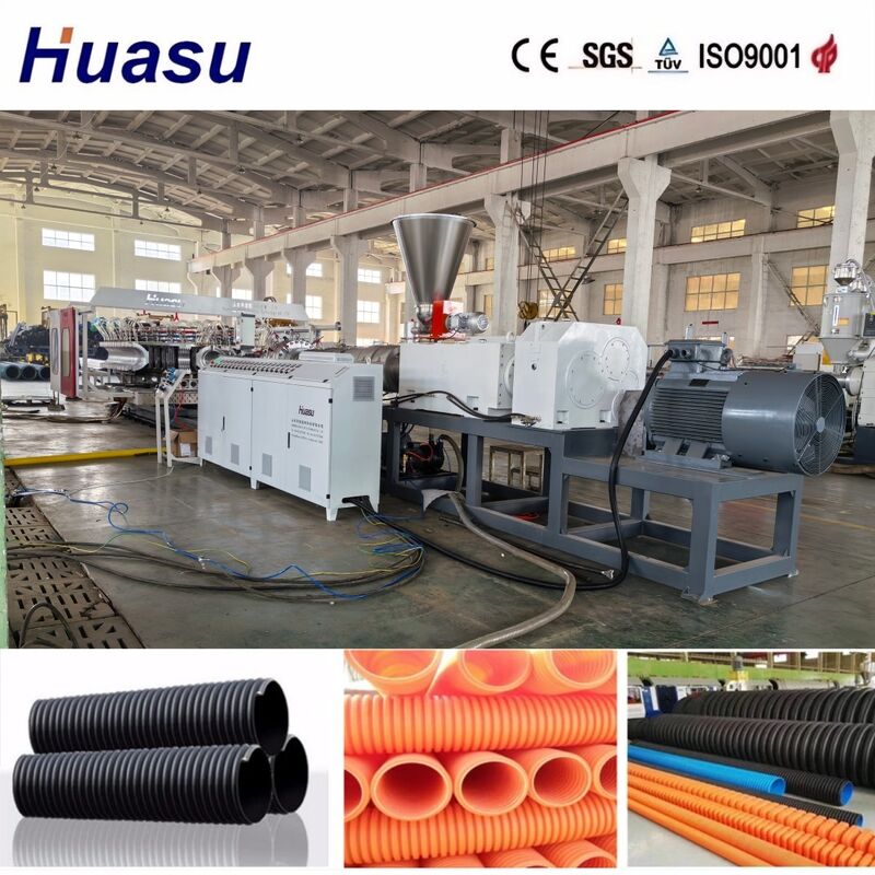 Yüksek üretkenlik için PLC Kontrollü Çift Duvarlı Dalgalanmış Boru Ekstrüzyon Hattı 32-1600mm Boru Diametresi