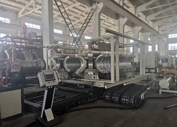 Yüksek Hızlı PP PE Tek Duvar Çift Duvar Oluklu Boru Ekstruder Yapma Makinesi