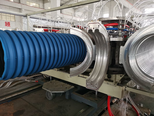 PVC PP PE Single Double Corrugated Pipe Extrusion Line With High Efficiency Pipe Machine
