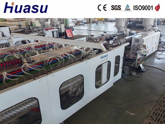 Kararlı İş Akışı ve PVC/PE/MPP/PA/HDPE Borular için Online Çan Ağzı Açma Özelliğine Sahip Uzaktan Kumandalı Tek Duvarlı Oluklu Boru Ekstrüzyon Hattı