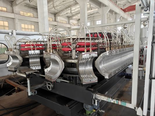 Double Wall Corrugated Pipe Extrusion Line 30000mm with Siemens PLC