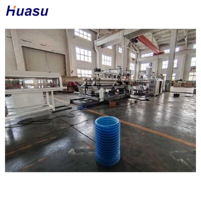 Double Wall Corrugated Pipe Making Machine with Siemens PLC Control and High Output 2000kg/h for HDPE Pipe Extrusion Line