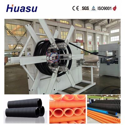 Automated Single Wall Corrugated Pipe Extrusion Line with 32mm-1600mm Pipe Diameter Range and 60-2000kg/h Capacity Featuring Siemens PLC Control