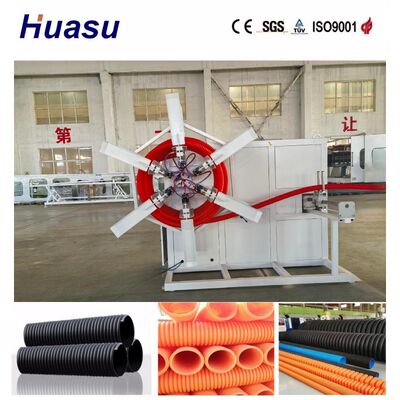 PLC Control With Touch Screen Single Wall Corrugated Pipe Machine With Schneider Siemens Electric Components For 32-1600mm Pipe Diameter
