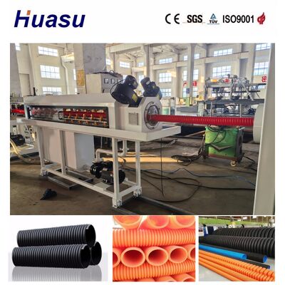 Single Wall Corrugated Pipe Extrusion Line with 32mm-1600mm Pipe Diameter Range PLC Control System and 200-2000kg/h Production Capacity