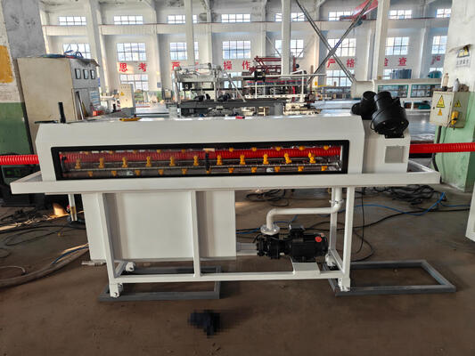 Single Wall Corrugated Pipe Extrusion Line with Water Cooling Siemens Main Motor and PLC Control System