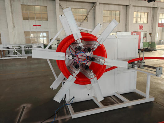 Double Wall Corrugated Pipe Extrusion Line with Siemens Frequency Controller and 20CrMnTi Gear Material for Robust HV>740 Barrel Screw Performance