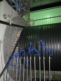 PE Hollowness Wall Spiral Pipe Extruder , 200-3000mm Spiral Pipe Making Machine