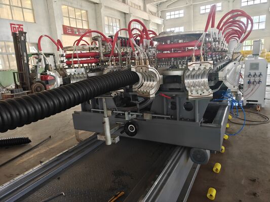 Water Cooling Corrugated Pipe Production Line with Line Length 10m to 30m Supporting Various Pipe Extrusion Applications