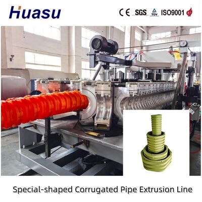 Square Mouth HDPE Plastic Corrugated Conduit Electrical Cable Protection Pipe Extrusion Line