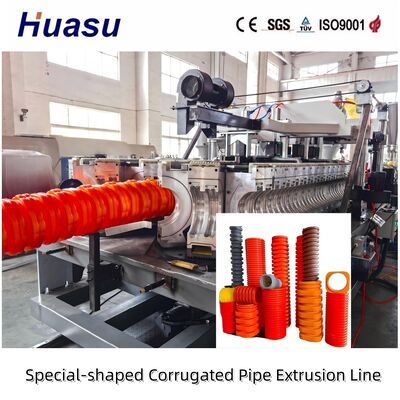 Wear Resistant Special Shaped HDPE Corrugated Pipe Urban Rainwater Drain Conduit Production Line