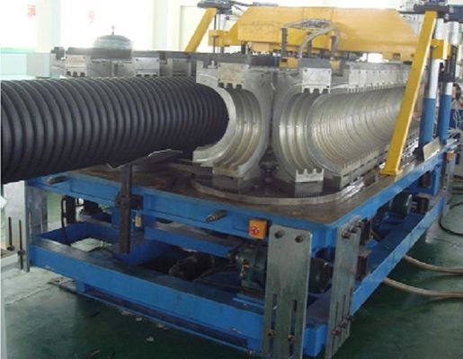 55kw Double Wall HDPE Corrugated Pipe Extrusion Line