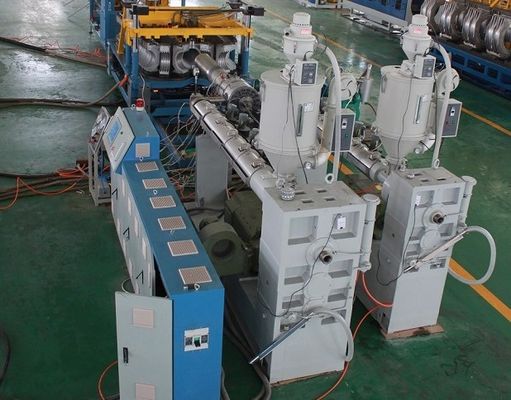 55kw Double Wall HDPE Corrugated Pipe Extrusion Line